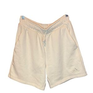 Adidas Cream Athletic Shorts with Elastic Waistband